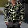 Camicia da uomo vintage in cashmere con stampa floreale paisley a maniche lunghe, casual, elegante, alla moda, comoda, alta qualità, top da uomo con colletto