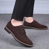 Dress Oxford Shoes Classic Lace Up Casual Suede Leather Velvet Low Top Business Long 40 Feet Length [Asifn] Men's Shoes, Brown, 25.0cm"