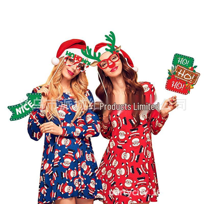 38-Piece Christmas Photo Booth Props Set for Holiday Parties