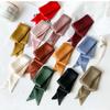 Long Skinny Hair Scarf For Women Silk Satin Headband Cute Neckerchief Solid Colors 190*5cm Fashion Bag Scarves For Ladies