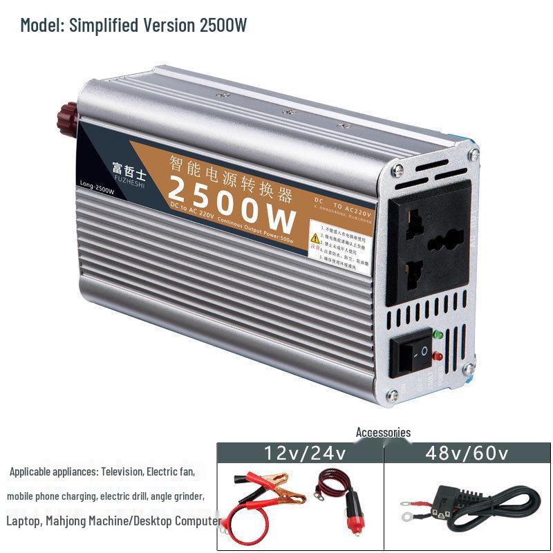 High-Power Car Inverter: 12V/24V/48V/60V to 220V Electric Truck Converter