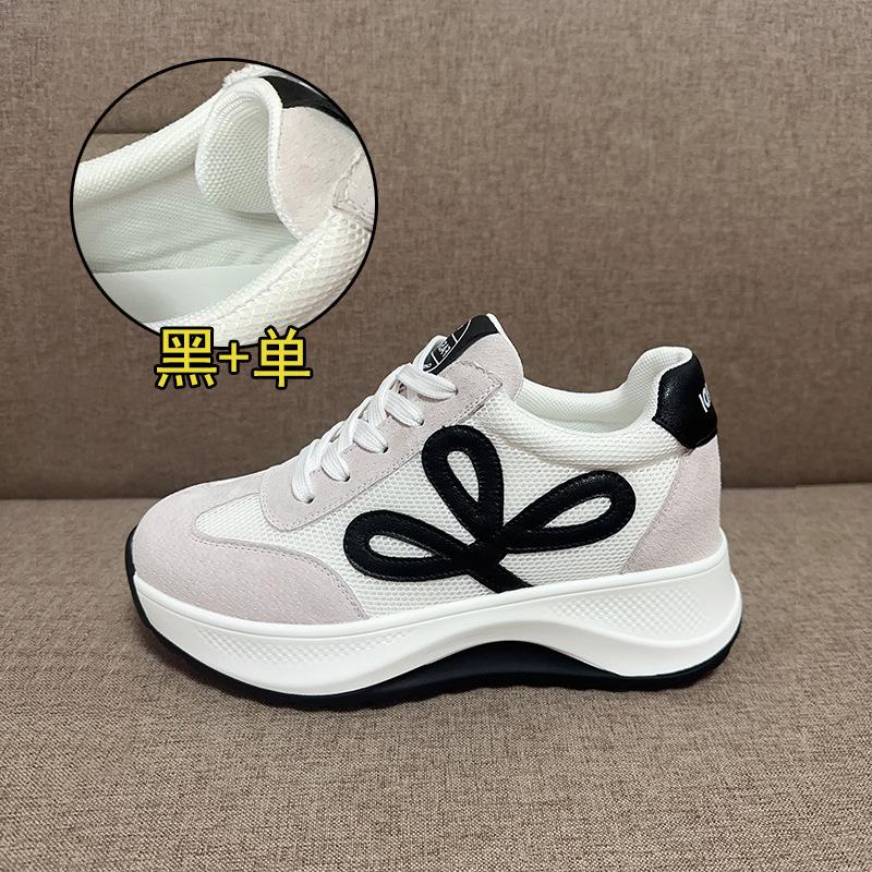 Autumn and Winter New Platform Casual Little White Single Shoes Lace-up Slope Heel Sports Running Versatile Women's Shoes