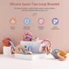 1Pc Silicone Teetherfood Grade Baby 0-12 Toystoddlersteething Ring Sensory Toyssilicone Planet Teether Bracelet Accessories