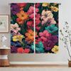 Gladiolus Pink Curtains for Living Room Tentacles Blackout Window Sheer Curtains 2 Pcs Set Curtain Bedroom Decoration Blind the