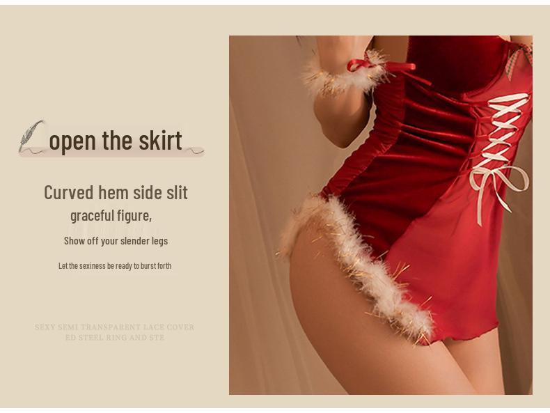 Charming Christmas Lingerie Set: Small Bust Passion & Temptation.