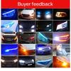 30cm/12inch 2pcs LED DRL Car Daytime Running Light Flexible Waterproof Strip Auto Headlights Brake Flow Lights 12V