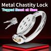 With Lock Metal Male Chastity Cage Male Chastity Device Cock Ring Male Chastity Belt Penis Lock Adult Sex Toys For Men