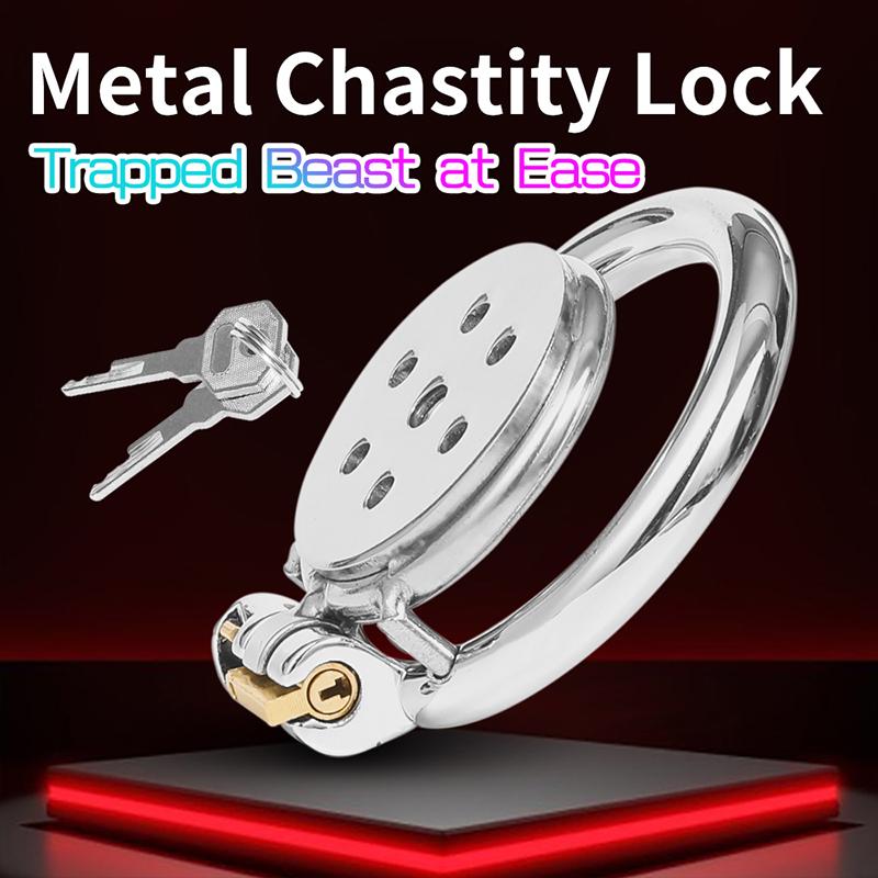 With Lock Metal Male Chastity Cage Male Chastity Device Cock Ring Male Chastity Belt Penis Lock Adult Sex Toys For Men