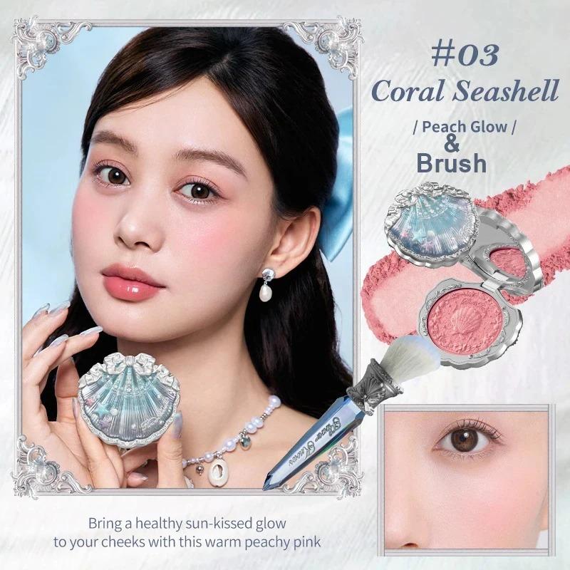Flower Knows Schwan Ballett Samt Geprägtes Rouge Mattes Make-up Gepresstes Rouge Puder Palette Damen Geschenkset