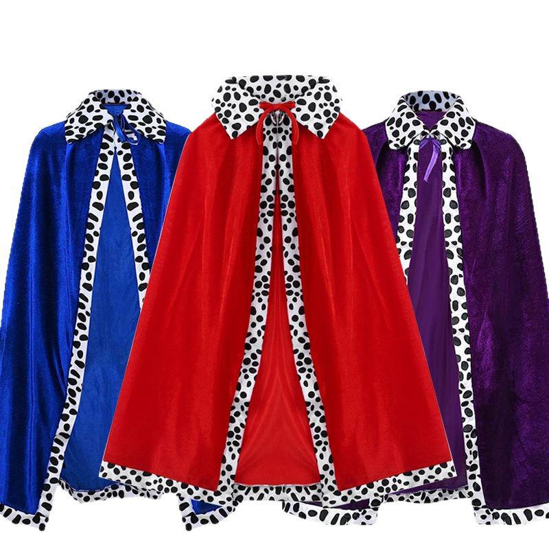 Roter Umhangschal für Halloween, Geburtstag, Party oder Weihnachten - Königs- und Prinzenkostüm für Kinder und Erwachsene