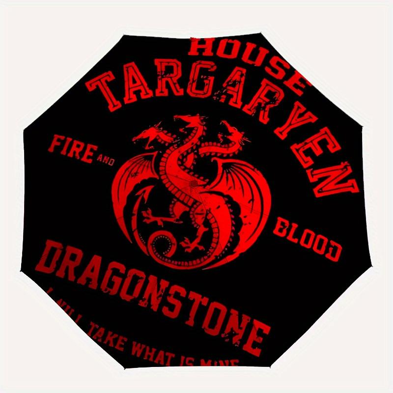 

1pc House Targaryen Automatic Opening/closing Umbrella, Foldable Sunshade, Perfect Gift for Friends, Durable Plastic Handle yy250808079