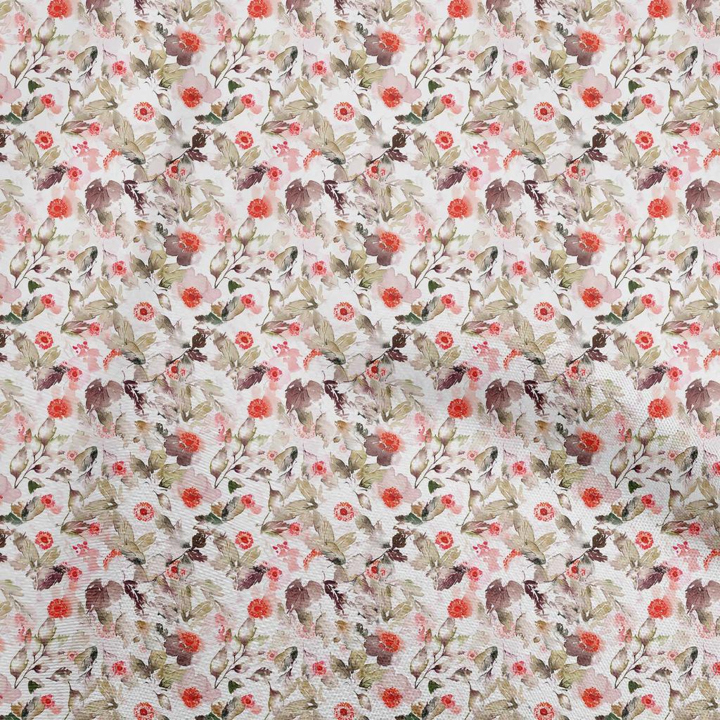 oneOone Cotton Flex Dark Rose Brown Fabric Water Color Sewing Craft Projects Fabric Prints By Yard 40 Inch