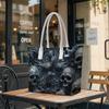 Gothic Skull Crow Print Casual Daily Tote Bag For Shopping Outdoor