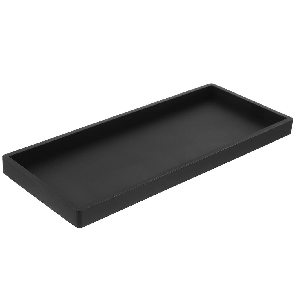 Grande Vassoio di Stoccaggio in Silicone Rettangolare Antiscivolo Decorativo per Piano del Bagno Mobile da Cucina Organizer per Gioielli