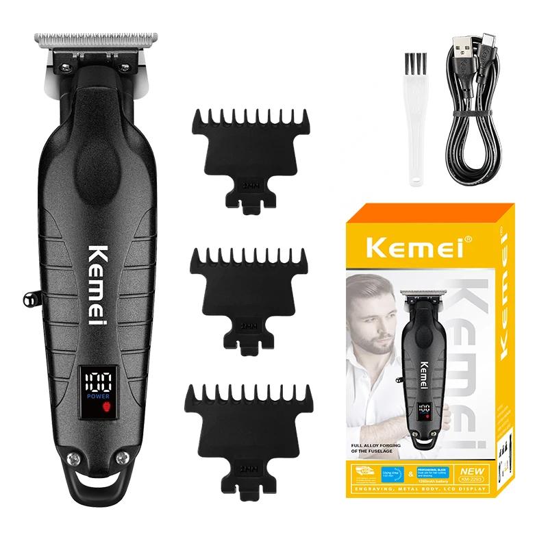 

Kemei KM-2293 салонный уровень, порошковые металлургические лезвия, электрические ножницы, машинка для стрижки волос, 1200 мАч, триммеры для волос с литиевой батареей