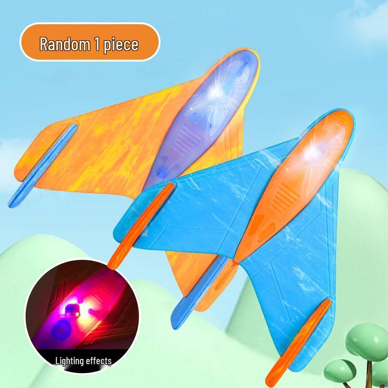 Kids Stunt Gyro Foam Airplane Glider Toy Launcher - Outdoor Fun Gift