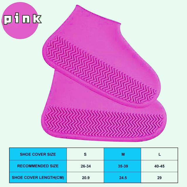 Waterproof Shoe Covers Silicone Anti-Slip Rain Boots Unisex Sneakers Protector For Outdoor Rainy Day Reusable Rain Shoe Cover