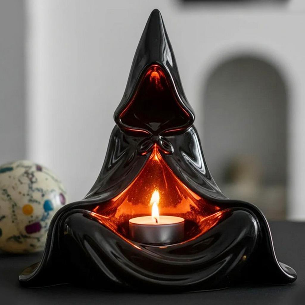Halloween Candle Holder Ornaments, Festival, Cat , Halloween Atmosphere Decoration
