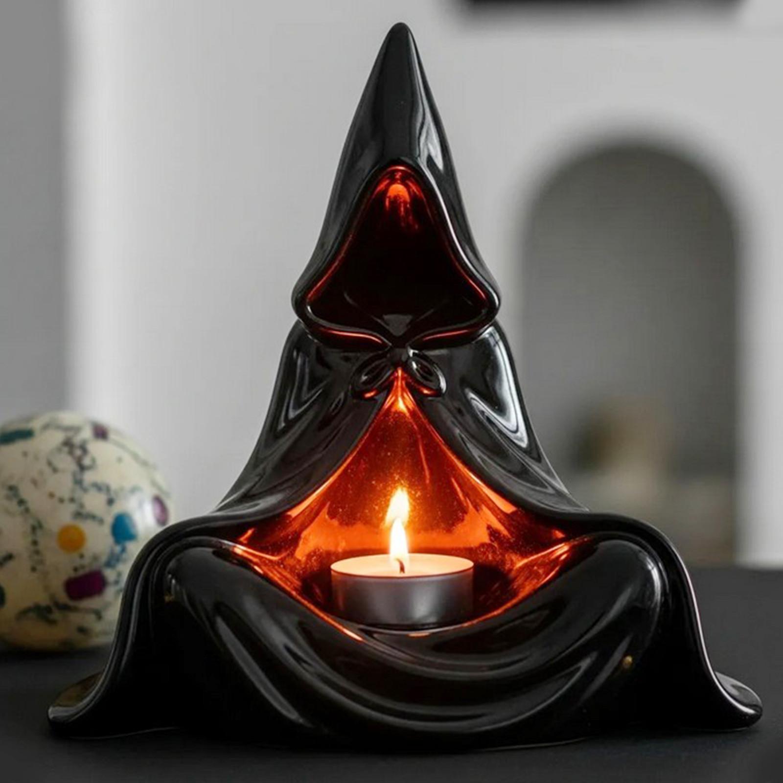 

Halloween Candle Holder Ornaments, Festival, Cat , Halloween Atmosphere Decoration One Size чёрный