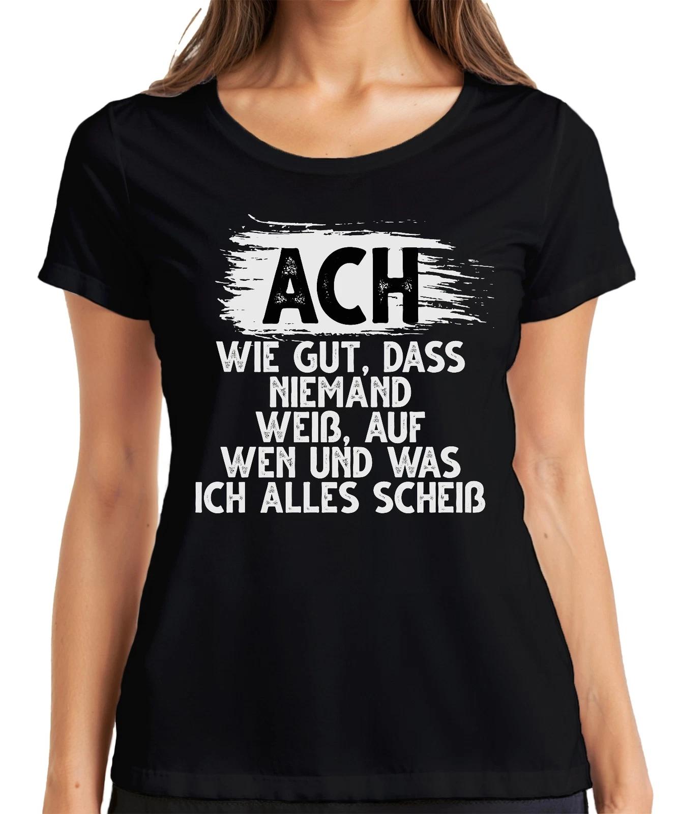 Ach wie gut dass niemand weiß Sarkasmus sarkastisch Humor Witz Damen T-Shirt XXXXL