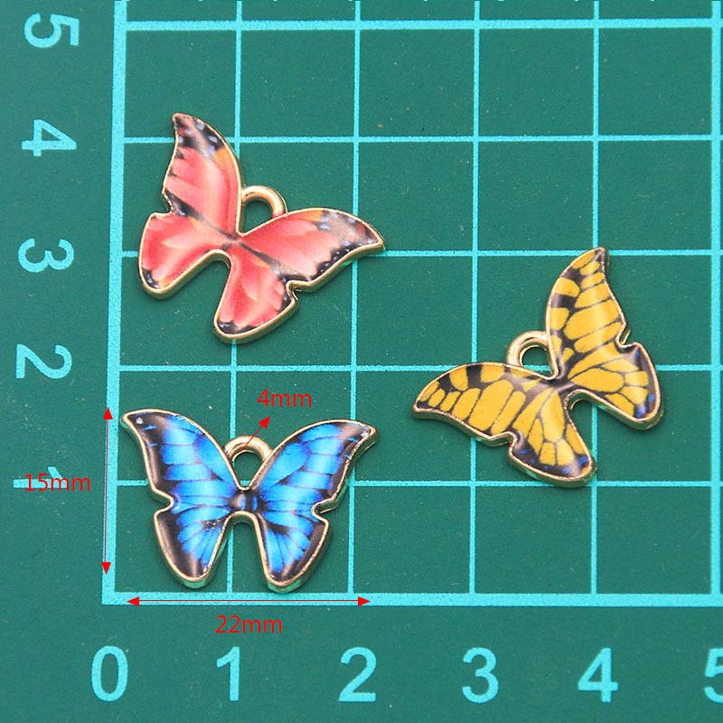 Colorful Enamel Butterfly Pendants - 15 Colors, 2 Styles for DIY Necklaces & Bracelets