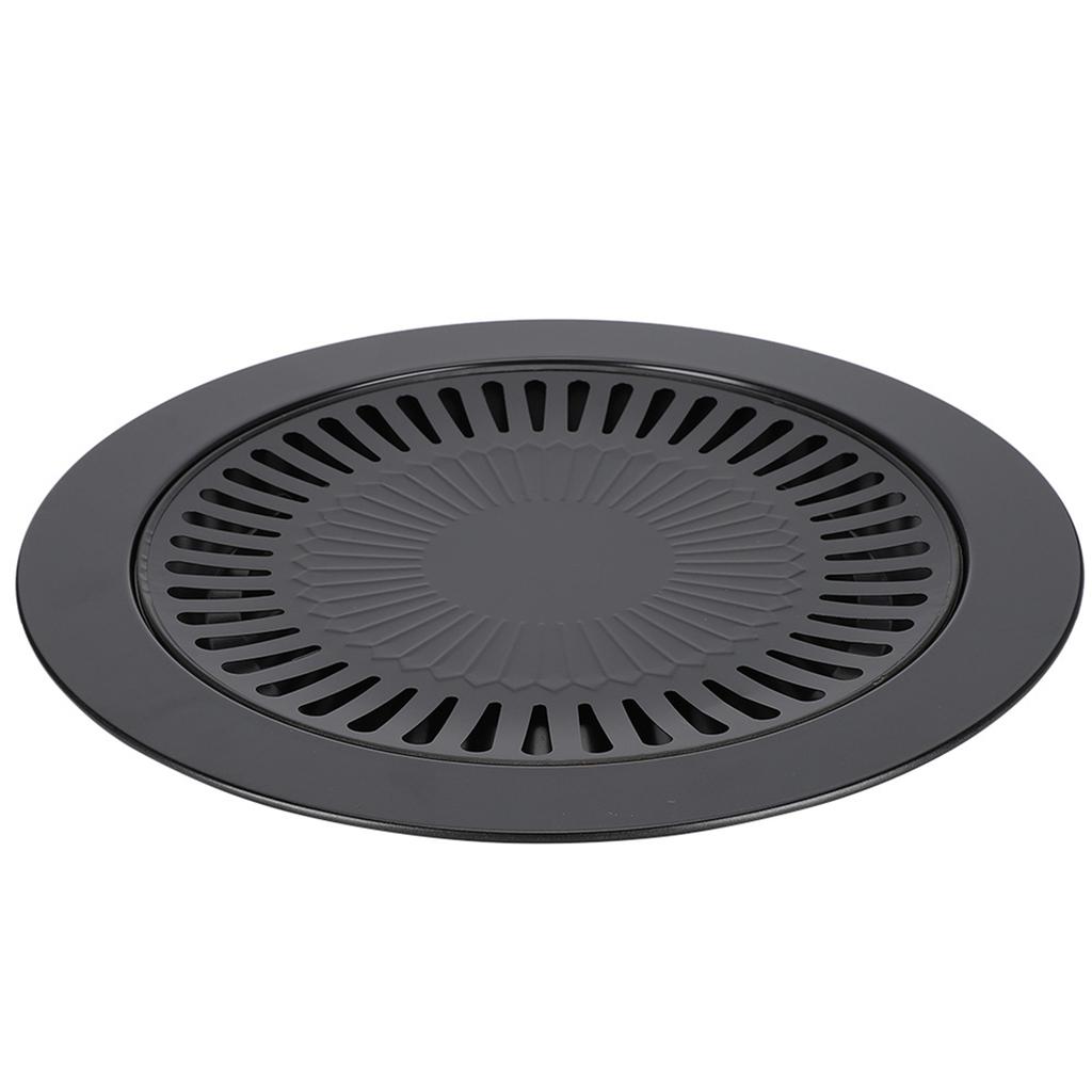 Grilling Pan, Korean BBQ Grill Pan, Non stick Smokeless Barbecue Plate for Indoor Outdoor Grilling, 32cm Celsius 12.6in, Grill Accessories BBQ Round G