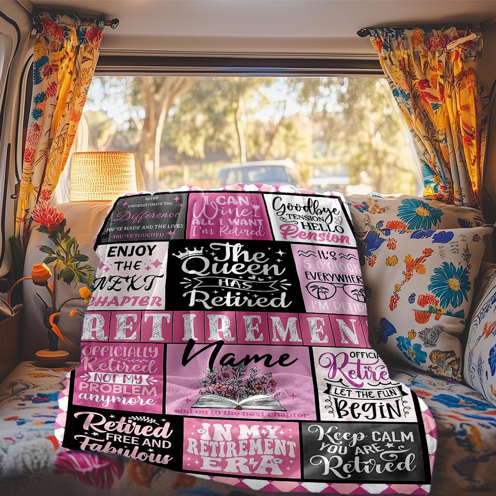 Retirement Quotes Rv Blanket Comfortable Soft Lightweight Perfect For Travel Camping Picnics Sofas Rvs Beds Living Rooms Gift For Friends And