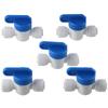 10pcs 1/4 Inch OD Inline Shut Off Ball Valve Plastic Quick Connect Fittings Hose Pipe Tubing  Pipe