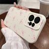Bowknot Print Slim TPU Soft Leather Texture Case For Xiaomi 13T Pro Poco X6 Redmi Note 14 13 Pro 12 11 Matte Shockproof Lens Protection Phone Cover