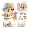 Assembly Toy 4in1 Montessori Wooden Boy Girl Toy 3456 Years Old Tool Carpenter Toy Set Wooden Toy Ranking Educational Toy Teaching Material Christmas