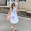 French temperament sleeveless slim dress children's summer new small first love doll skirt bud short skirt