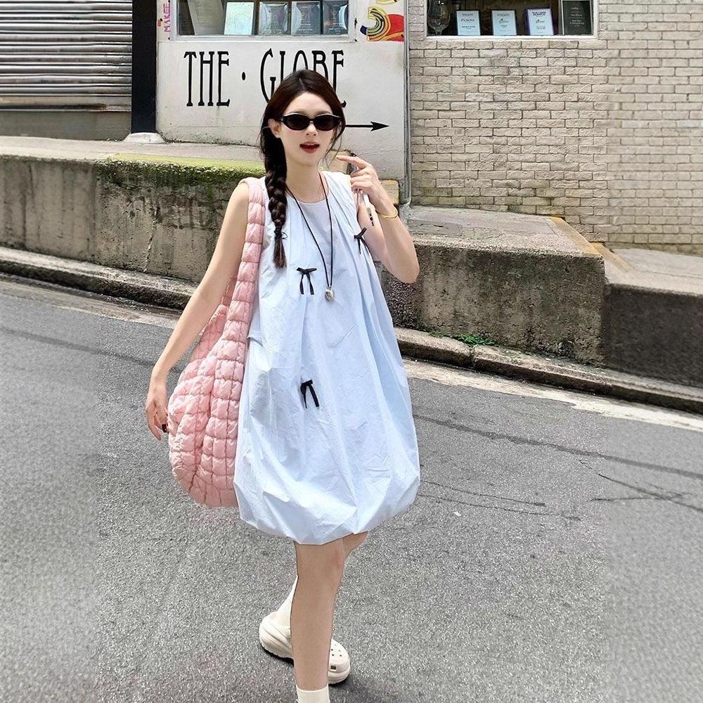 French temperament sleeveless slim dress children's summer new small first love doll skirt bud short skirt