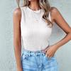 A New Summer Women's Round-neck Fashionable and Slim-fitting Striped Knitted Vest Top