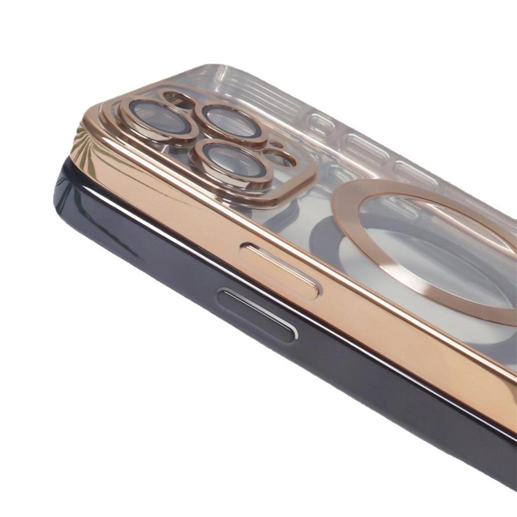 Electroplated Magnetic Case with Built-in Lens Film for iPhone 17 Pro Max