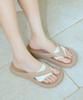 Otz Beadle Platform Flip-Flops Beige Ozfjgs211E