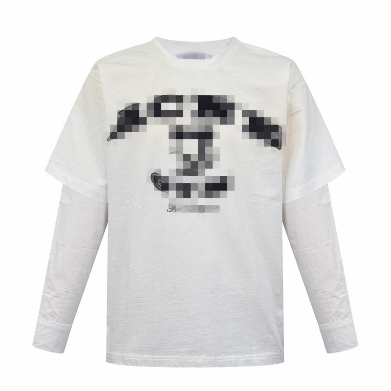 

Хлопковый топ унисекс с длинным рукавом, пэчворк, с винтажным логотипом Small