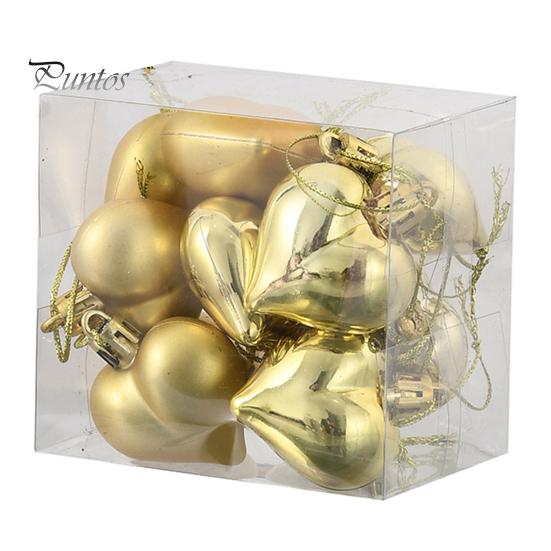 12Pcs Valentine's Day Heart Pendant Romantic Mini Heart Hanging Ornaments for Home Party Decorations