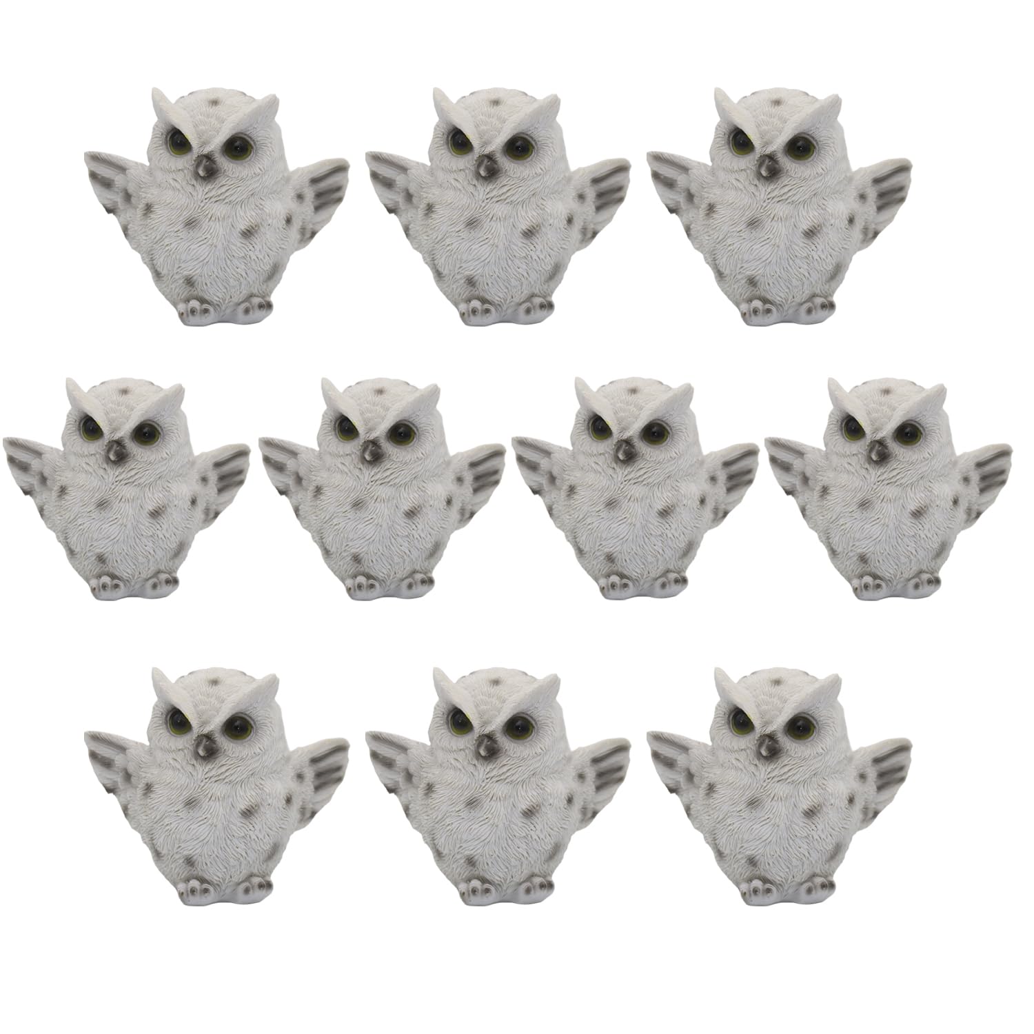 

Castle Enterprises Small White Owl with Feathers, 8cm Long, Set of 10, No Hardship - God of Learning in Europe, For Commercial Use
