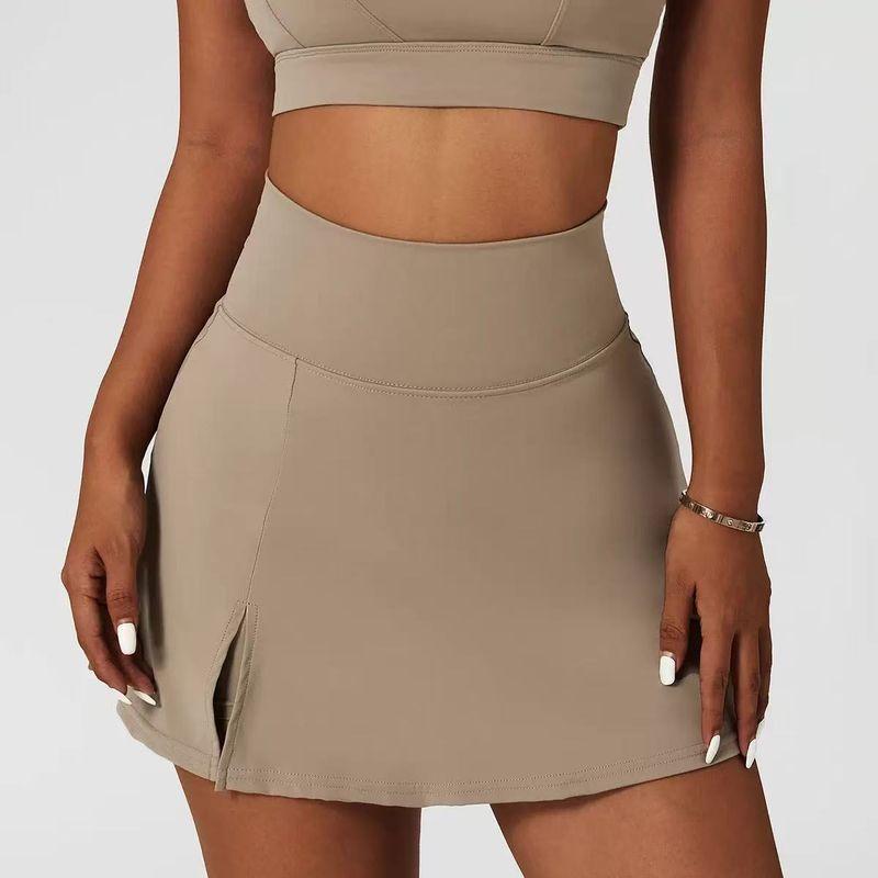 Oiob Feather Tennis Exercise Skirt Female Fashion Tape Fake Two-Piece Running Workout Quick-Drying Slim Looking Yoga A- Line Skirt