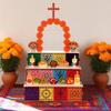 Wooden Day of Dead Ofrenda Box Skulls Candles Ornaments Mexican Fiesta Party Decor DIY Home Kitchen Decor