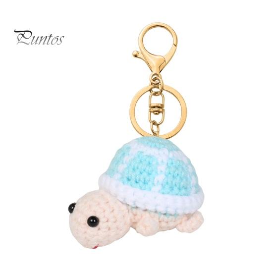 

Брелок в виде плюшевой черепахи, пряжа, сумка через плечо, украшение для школьной сумки, подвеска для подарка на Новый год, держатель для ключей, органайзер для ключей синий