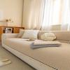 Sofa Cushion Four Seasons Universal Solid Color Anti-Slip Cushion Floor Mat Cloth Cover Leather Sofa Cover