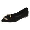 Flat-soled Single Shoes Women's Spring New One-pedal Women's Shoes Pointed Head Shallow Mouth Lazy Shoes Soft-soled Doudou Shoes