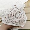 Retro Knitted Triangle Headband Handmade Crochet Hollow Floral Bandana French Sweet Hair Scarf Kerchief Korean Photo Headscarf