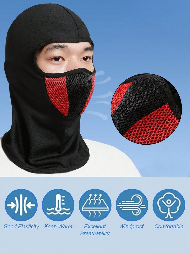 Motorcycle Balaclava Face Mask - Windproof & Breathable Mesh Design, Ideal for Motorcycling, Skiing, Hiking & Fishing