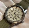Military Watch German Army Pilot Full Luminescence Quartz.