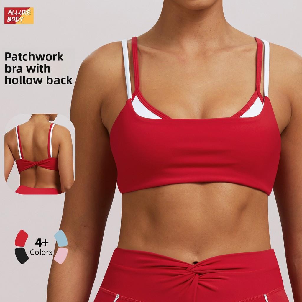 Nude Feeling Double Strap Yoga Bra With Chest Pad For Fitness And Sport Activities