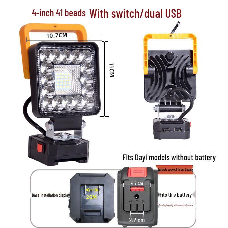 Big Muyi Tian Handheld LED Work Light with Lithium Battery for Auto Repair, Fishing, and Camping