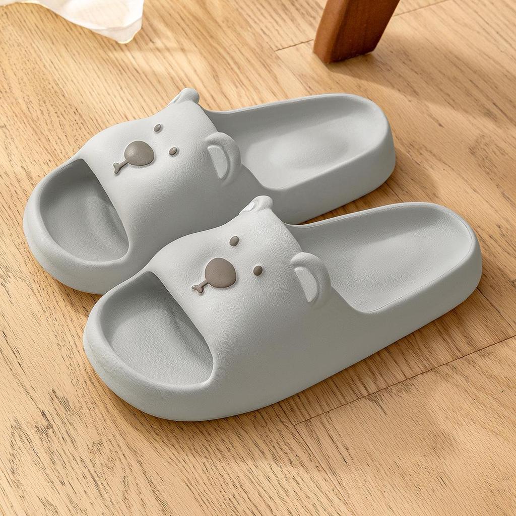 EVA Cartoon Non-Slip Slippers for Parents and Kids - Cute Indoor Bathing Footwear for Men and Women, Perfect for Summer