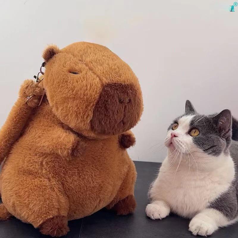 2023 Cute Capybara Plush Large Capacity Backpack for Women & Kids